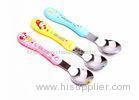 Stainless Steel Baby Spoons Cartoon With Silk Screen Printing Impermeable