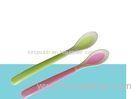 Color Changing Cutlery Plastic Baby Feeding Spoon With Long Handle Secure