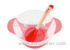 Feeding Suction Cup Bowls With Color Changing Cutlery Spoon High Transparent Lid