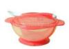 OEM PP Baby Suction Bowl With Spoon Fork and Cap Anti-slip BPA Free