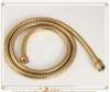 Metal Gold Shower Head Flexible Hose Detachable Bathroom Accessory