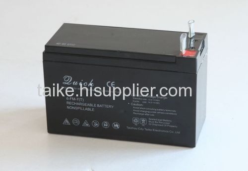 SLA rechargable battery 12V7 for generator use