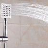 Bathroom Powerful Adjustable Height Shower Head Hand Held Rectangular