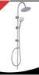 Adjustable Bath Shower Mixer Set With Slide Bar Floor Stand Thermostatic Exposed