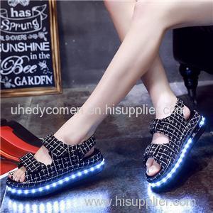 2016 New Arrive Light Up Sandal For Girls Fashion Ladies LED Luminous Sandal Popular Using In Summer