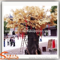 High quantity gold banyan tree banyan leaves for landscape project decoration fake Ficus microcarpa banyan trees