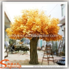 High quantity gold banyan tree banyan leaves for landscape project decoration fake Ficus microcarpa banyan trees