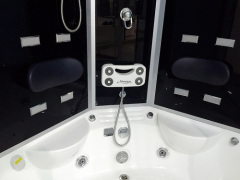 Large size 1500x1500 sector shape steam whirlpool bathroom shower room with hot tub