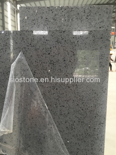 Grey Mirror Articial Quartz Stone for Kitchen Bench Top
