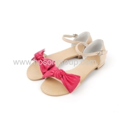 Bowtie buckle strap flat shoes