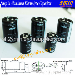 125C 3000 Hours Capacitor 400V ~ 450V 220uF ~ 1500uF Snap In Aluminium Electrolytic Capacitor RoHS