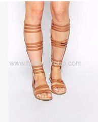 Gladiator caged flat shoes