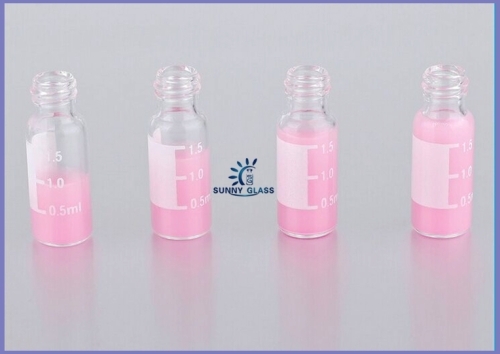 9-425 2ml clear hplc vials with writing patch and PTEF/Silicone Septa with cap