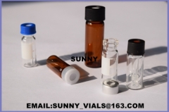 9-425 2ml clear hplc vials with writing patch and PTEF/Silicone Septa with cap