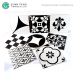 Classics Decorative 300X300 Black And White European Ceramic Floor Wall Tiles