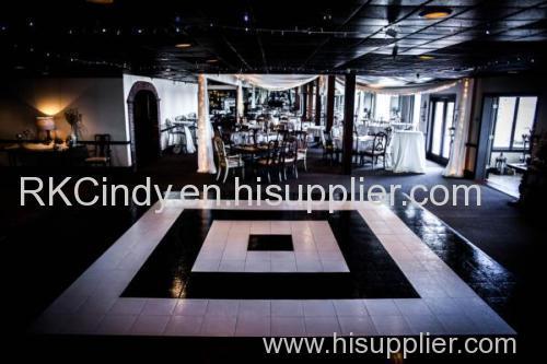 High Quality Handmade WoddeN Black And White Portable Wedding Dance Floor