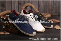 new style costom design cloth men lace shoes