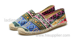 African printed fabric espadrille men casual shoes