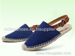 African printed fabric fashion line-soled canvas slipper espadrilles