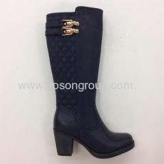 Fashion chunky heel round toe boots