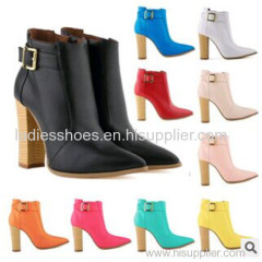 Colorful women fashion high heel leather boots