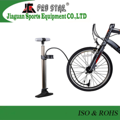 Well Design Solid Made Bicycle Floor Pump with accurate pressure gauge