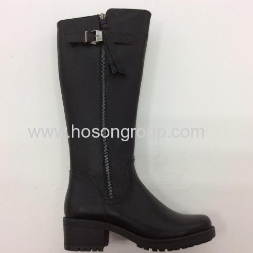 New fashion knee heel boots with zipper