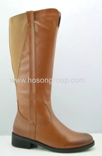 Round toe chunky heel boots