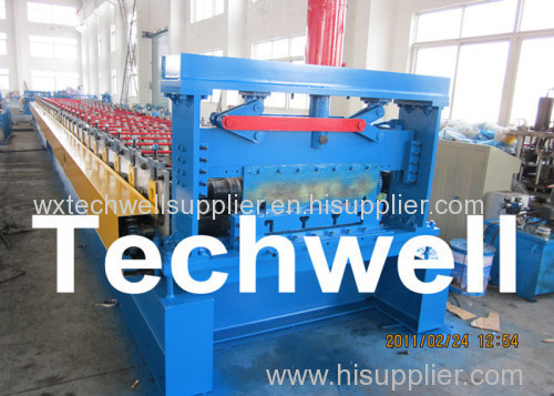 High Precision Steel Structure Floor Deck Roll Forming Machine For Metal Decking Sheet