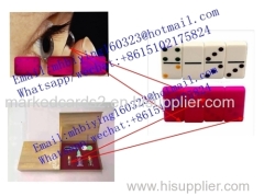 2018 Newest marked domino for domino cheat/invisible ink/contact lenses/marked rummy/rummy cheat/casino cheat/game cheat