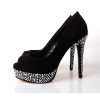 New fashion suede rhinestone decorated dress shoes
