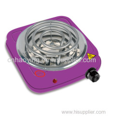 Single Electronic Hot plate 1000W flat cooking plate