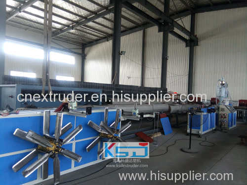 PVC/PE single wall corrugated pipe machine