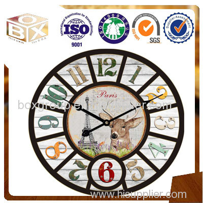 MDF wall clock for home decoration
