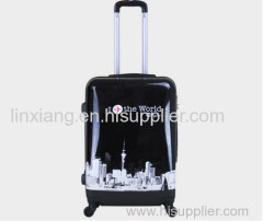 2016 cabin size customized pc full printing luggage made in china