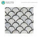 Bathroom Kitchen Backsplash Decorative Wall Tiles Colorful Fish Scale Fan Shaped Mosaic Tile