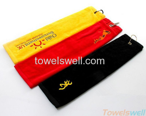 Embroidered Golf Towels Lint Free Durable Scratch-Free Machine Washable