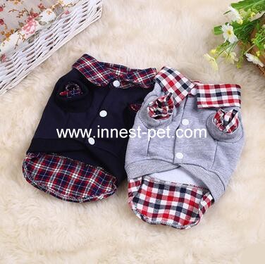 Black&grey dog POLO shirt / dog clothes/ pet clothes/ dog winter clothes/ pet clothes/dog clothing