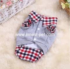 Black&grey dog POLO shirt / dog clothes/ pet clothes/ dog winter clothes/ pet clothes/dog clothing