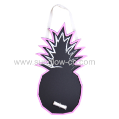 Wooden Pineapple Shape With White Pink Printing