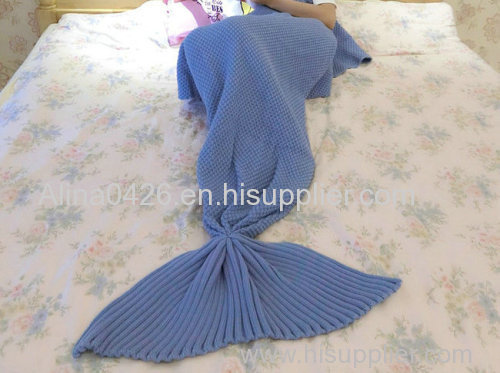 Mermaid Blanket Knit Mermaid tail blanket knitted blanket