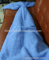 Handmade Mermaid Tail Blankets Mermaid Blankets Mermaid Tail Sleping Bags Cocoon Mattress Knit Sofa Blank