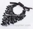 Sensational Liturgical Dance Accessories Hollow Rhinestone Black Ribbon Choker