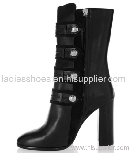 thick heel customed design women fashion boots with zipper