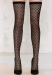 latest customed design black lace high heel knee women boots