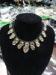 Decorative Dance Wear Accessories Leaf Shape Shiny Rhinestone Bib Necklace