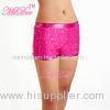 Metallic Edged Hip Hop Dance Costumes Gym Colored Sequin Dance Shorts For Stage Performance