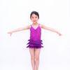 3 Layer Latin Dance Costumes Biketard V - Neck Bodice Flying Fringe Skirt Outfits