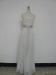Noble White Strapless Evening Dress Plain Neckline Evening Maxi Dresses