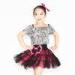 Zebra Tank Top Polka Dot Cerise Tulle Skirt Outfit With Black Leotard